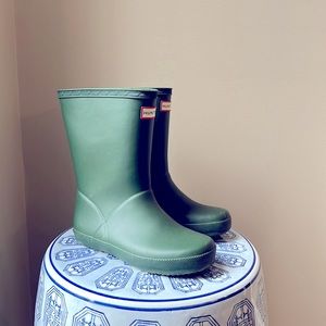 Hunter Rubber Rain Boots, Green Wellies